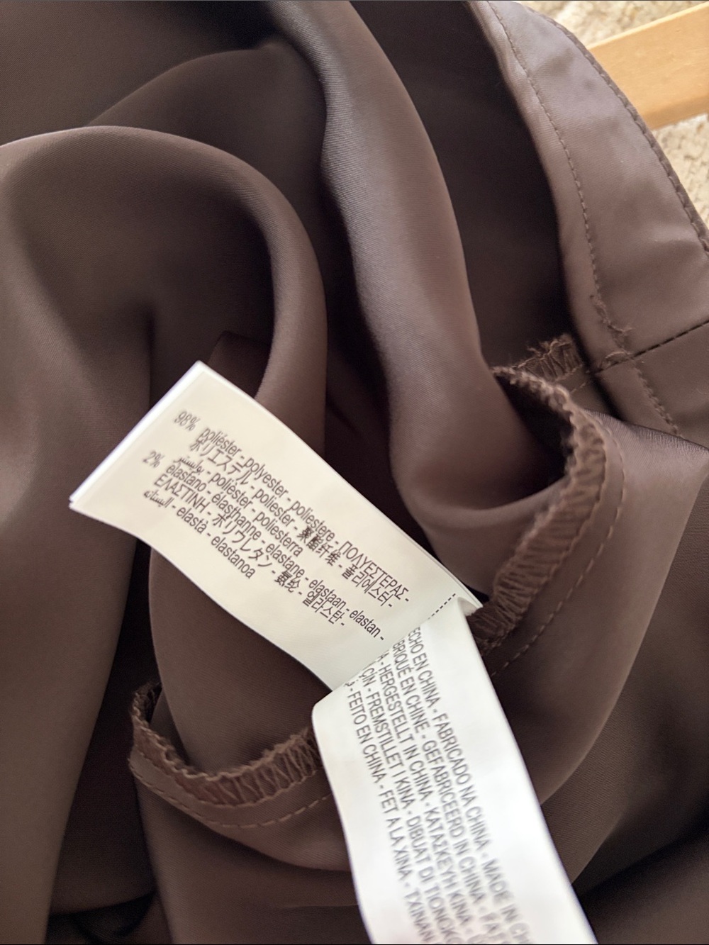 Zara Satin Maxi Skirt in Dark Brown - Picture 5 of 5